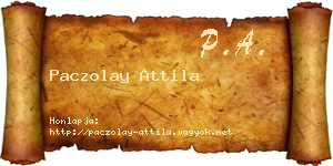 Paczolay Attila névjegykártya