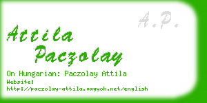 attila paczolay business card